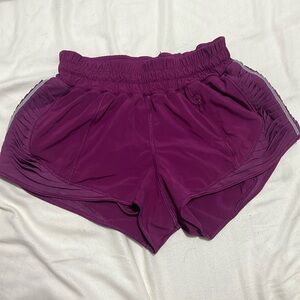 Purple lululemon ridged shorts no tag but size 2